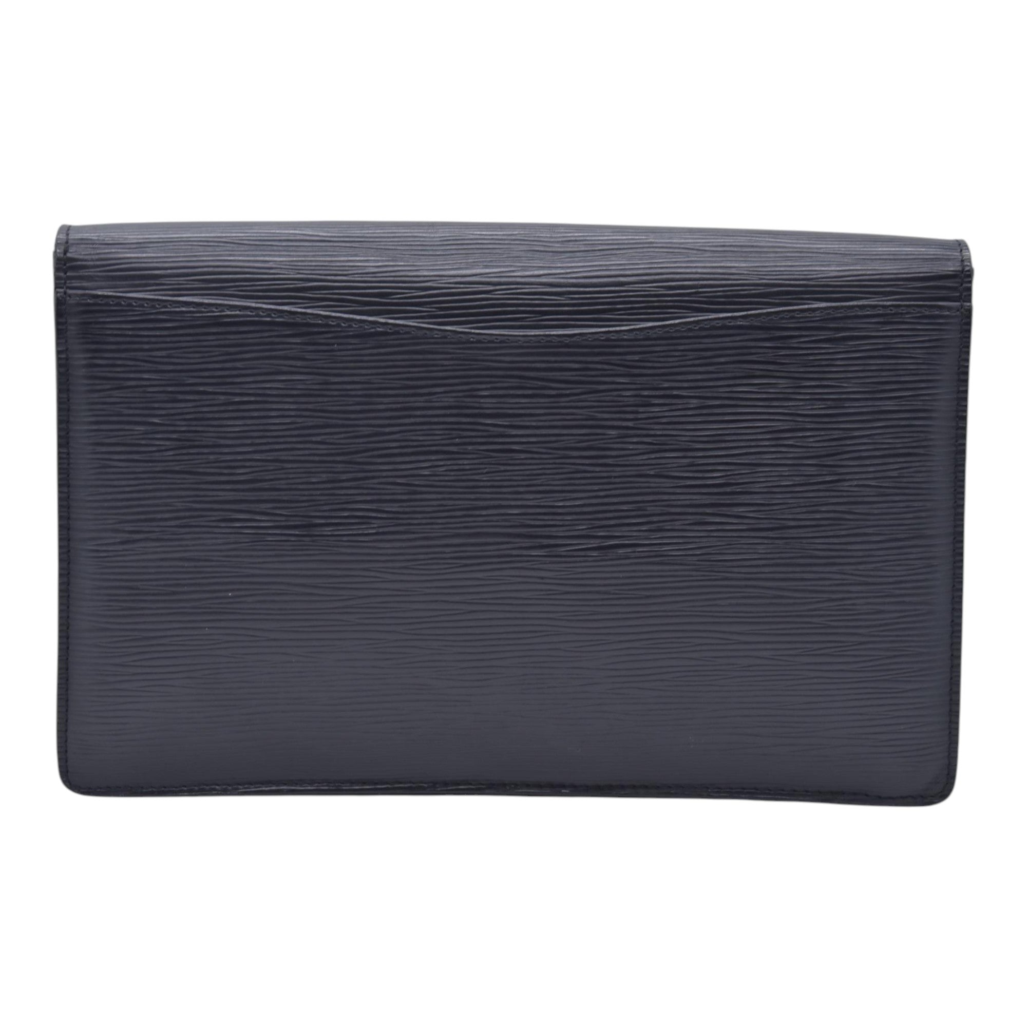 $780 1990 LOUIS VUITTON Epi Art-Deco Pochette Clutch Bag Noir Black V.I. 1920 CONSIGNMENT 10021630