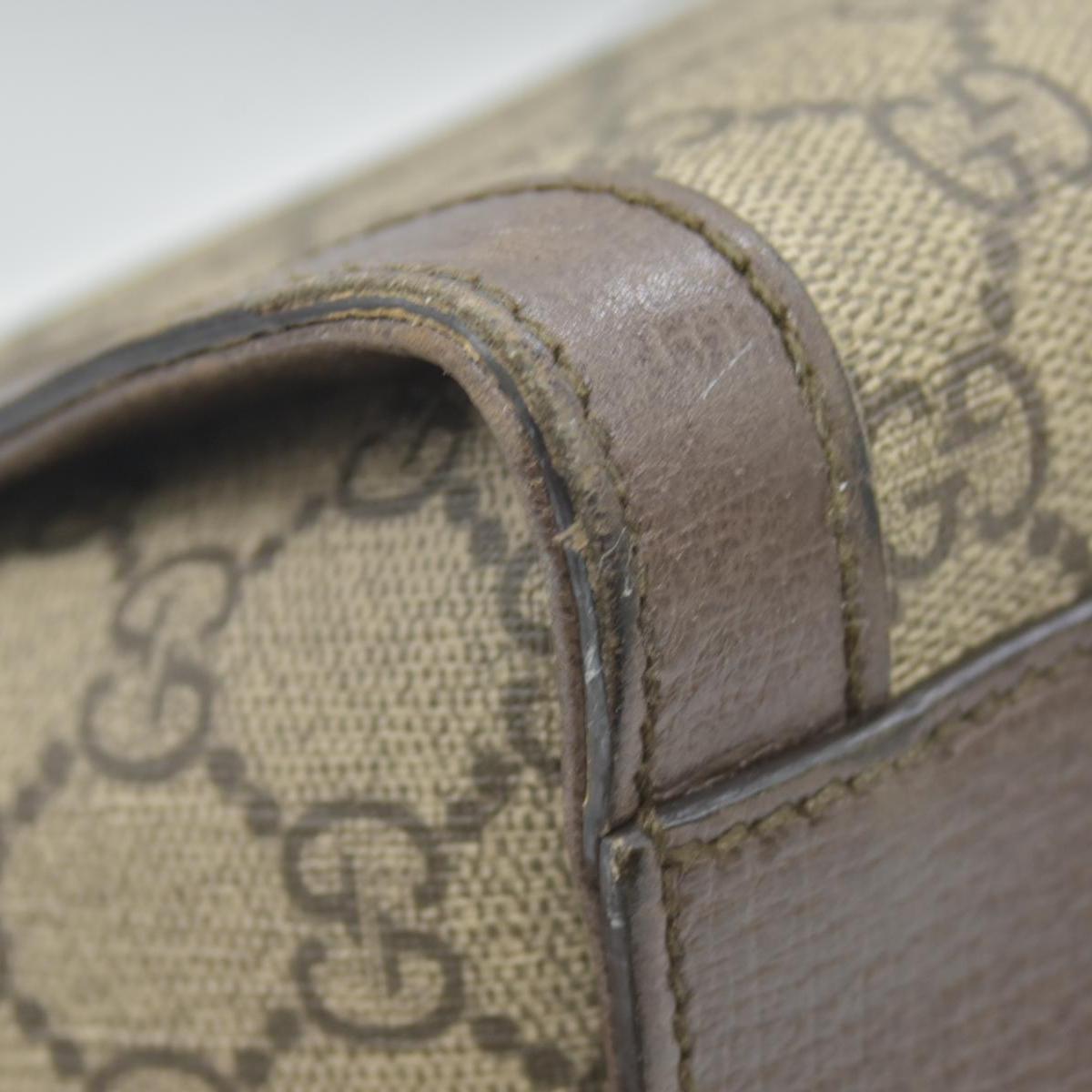 $2390 Gucci GG Supreme Monogram Web Medium Ophidia Tote Bag Brown
