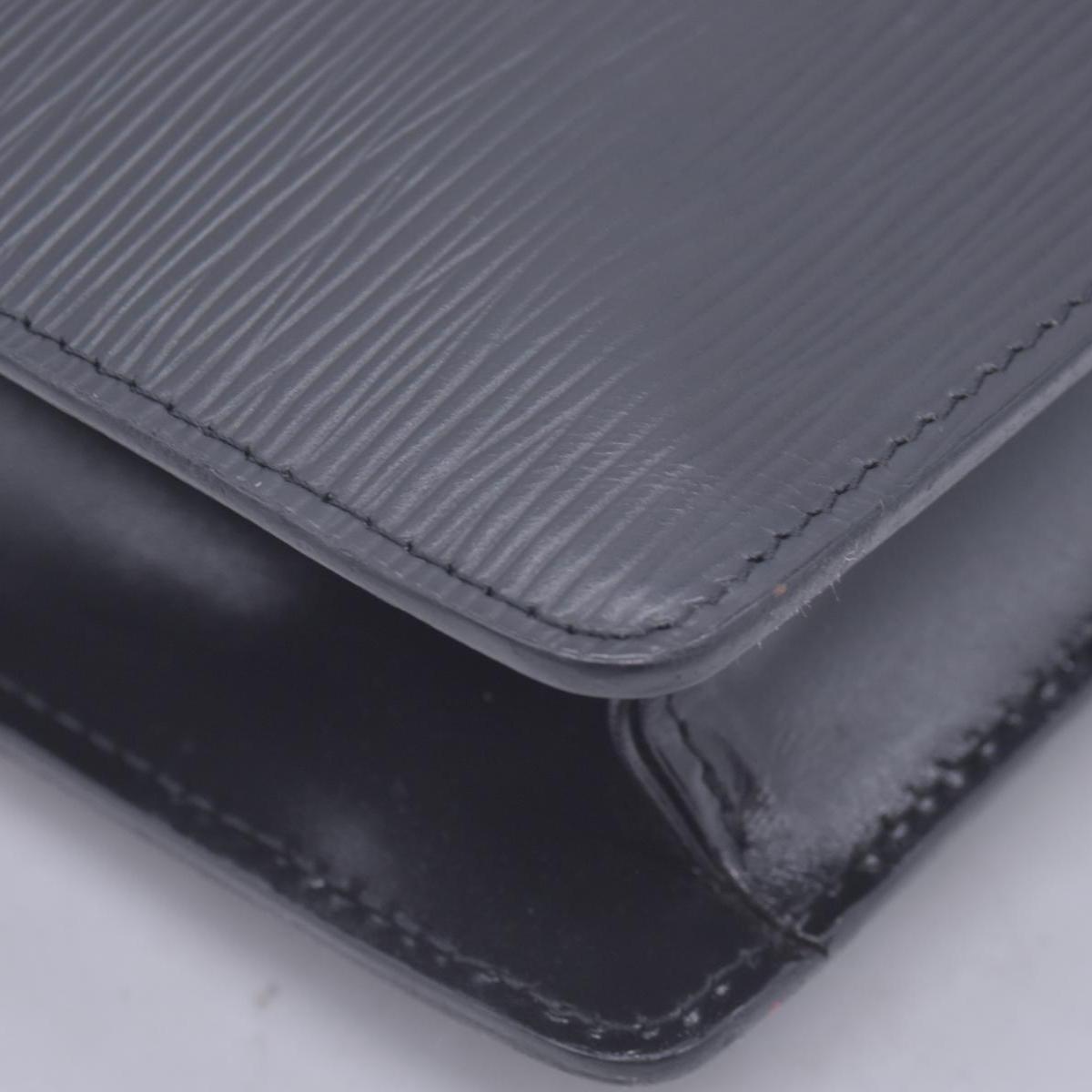 $780 1990 LOUIS VUITTON Epi Art-Deco Pochette Clutch Bag Noir Black V.I. 1920 CONSIGNMENT 10021630