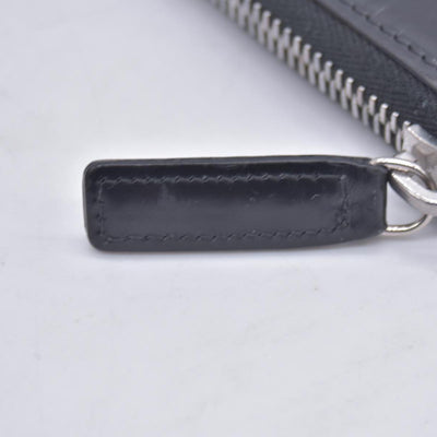 Fendi Patent FF Embossed Compact Zip Around Wallet Dark Navy CONSIGNMENT