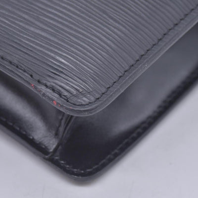 $780 1990 LOUIS VUITTON Epi Art-Deco Pochette Clutch Bag Noir Black V.I. 1920 CONSIGNMENT 10021630