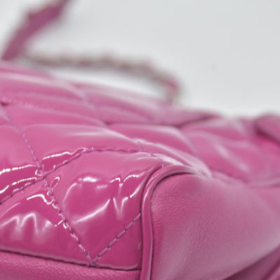Chanel CC Quilted Patent Leather Crossbody Bag