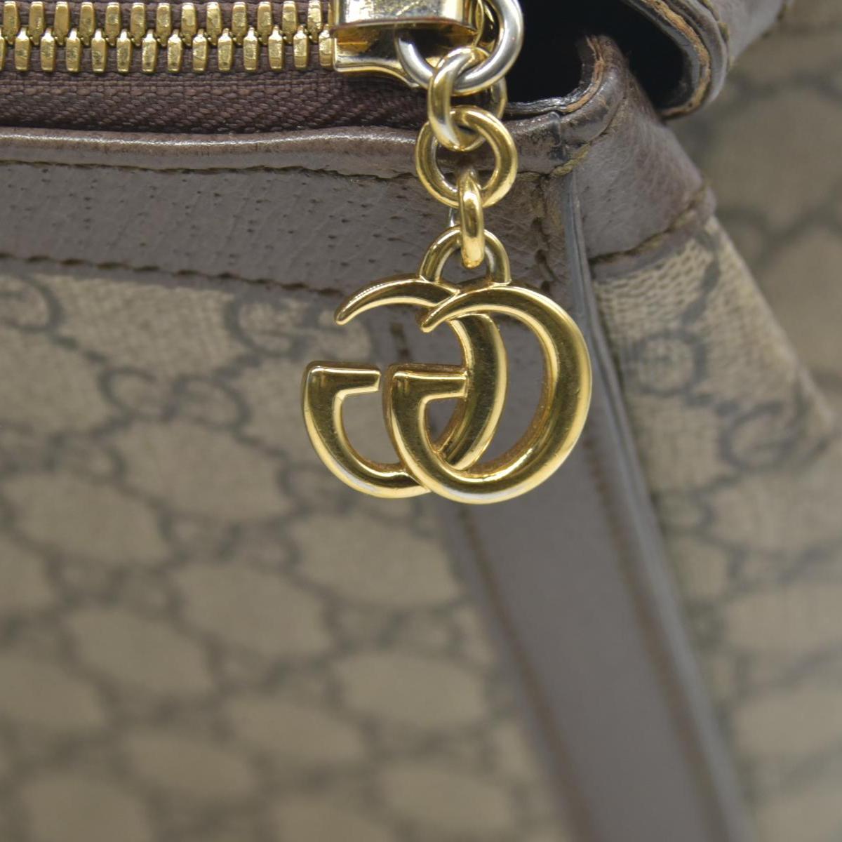 $2390 Gucci GG Supreme Monogram Web Medium Ophidia Tote Bag Brown