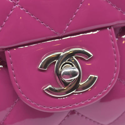 Chanel CC Quilted Patent Leather Crossbody Bag