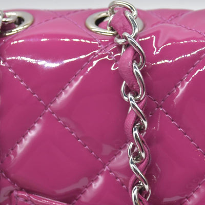 Chanel CC Quilted Patent Leather Crossbody Bag