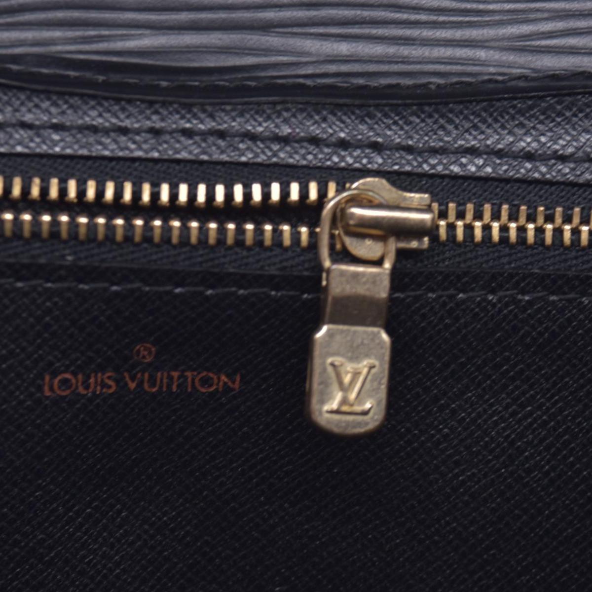 $780 1990 LOUIS VUITTON Epi Art-Deco Pochette Clutch Bag Noir Black V.I. 1920 CONSIGNMENT 10021630