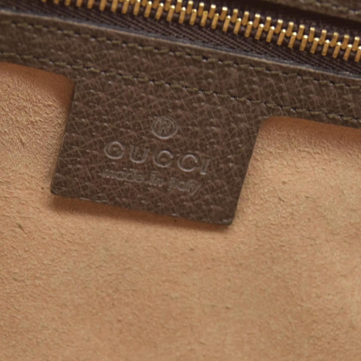 $2390 Gucci GG Supreme Monogram Web Medium Ophidia Tote Bag Brown