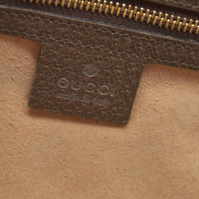 $2390 Gucci GG Supreme Monogram Web Medium Ophidia Tote Bag Brown