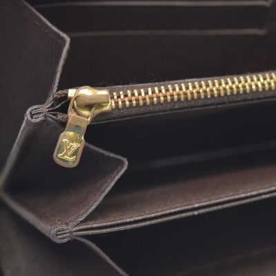 AUCTION $1060 Louis Vuitton Damier Zippy Zip Around Organizer Long Wallet Brown