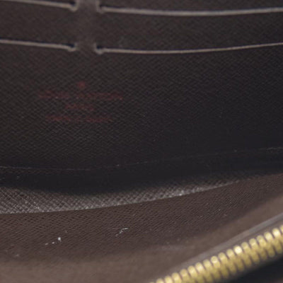 AUCTION $1060 Louis Vuitton Damier Zippy Zip Around Organizer Long Wallet Brown