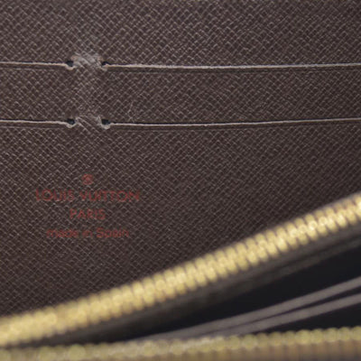 AUCTION $1060 Louis Vuitton Damier Zippy Zip Around Organizer Long Wallet Brown