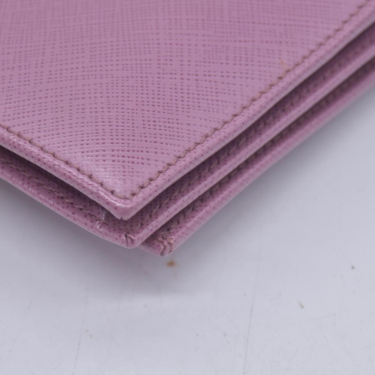 $650 SALVATORE FERRAGAMO Vara Bow Saffiano Leather Chain Flap Wallet Crossbody Pink CONSIGNMENT 10021563