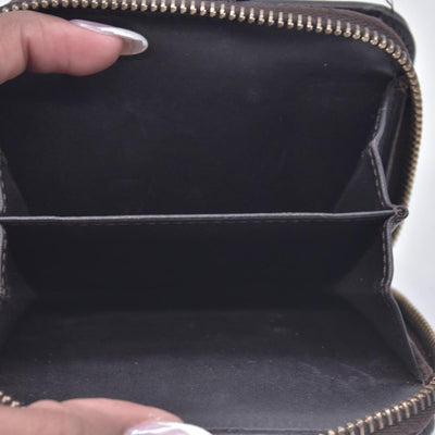 Fendi Zucca Canvas Compact Zip Around Wallet CONSIGNMENT