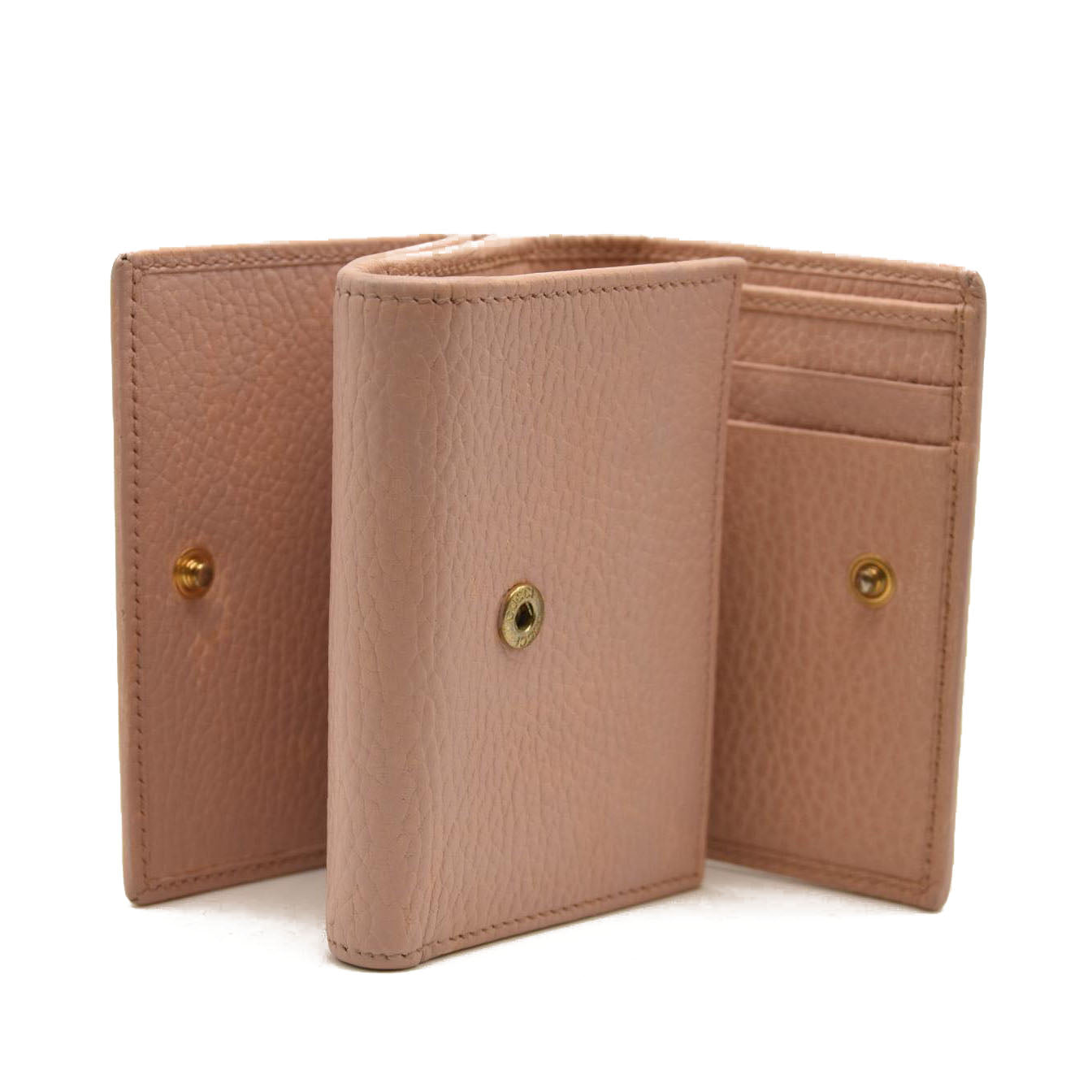 GUCCI Dollar Calfskin GG Marmont Wallet Perfect Pink
