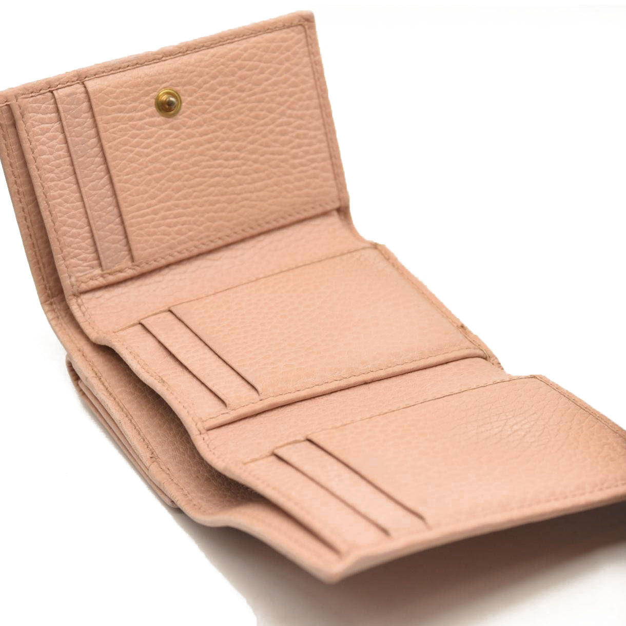 GUCCI Dollar Calfskin GG Marmont Wallet Perfect Pink