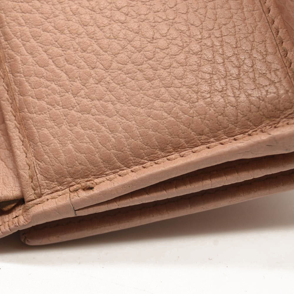 GUCCI Dollar Calfskin GG Marmont Wallet Perfect Pink