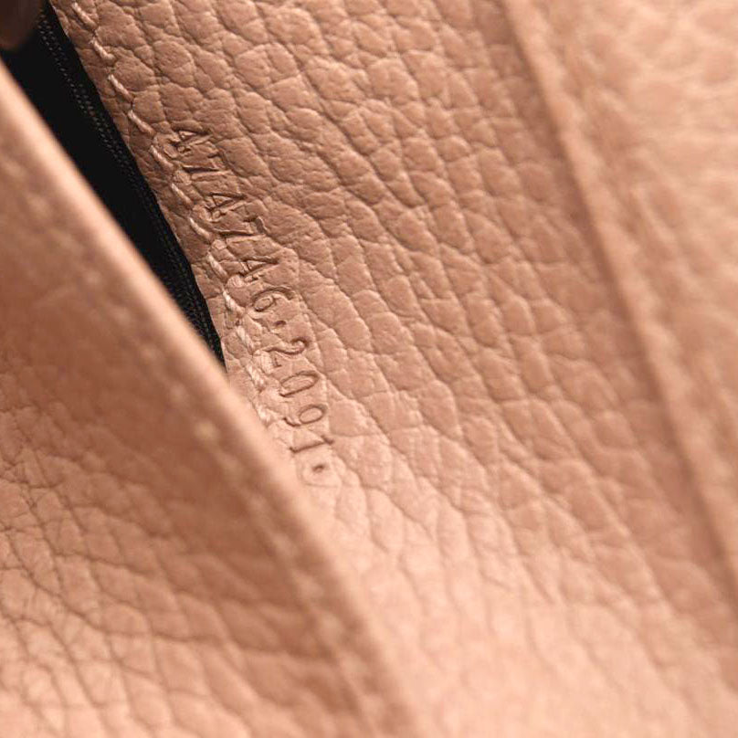 GUCCI Dollar Calfskin GG Marmont Wallet Perfect Pink