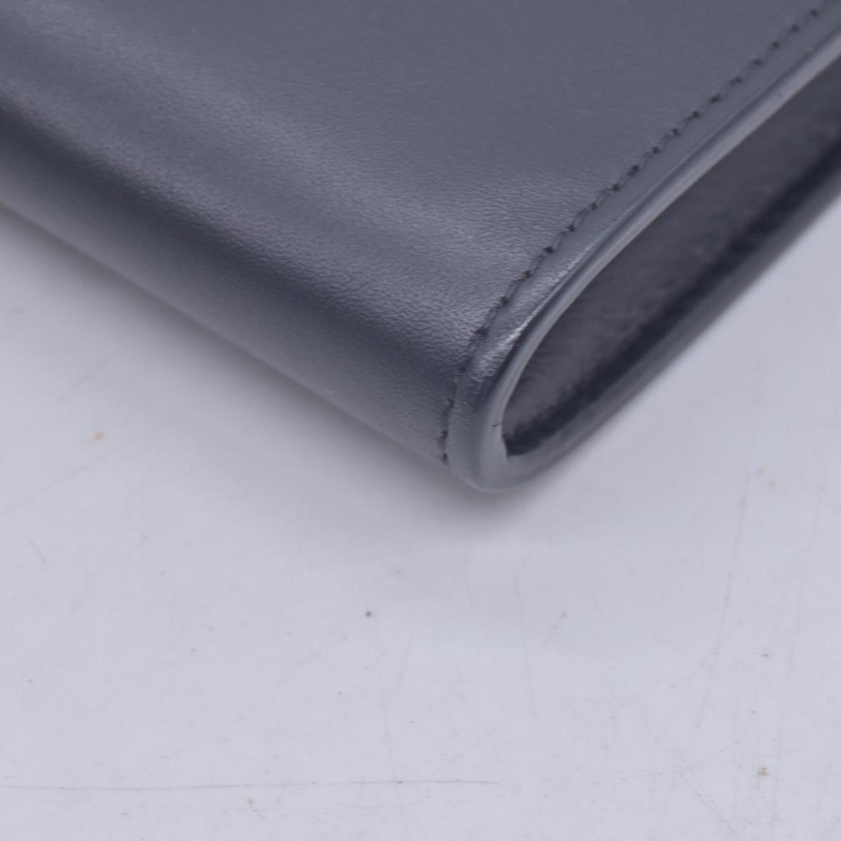 $1200 CELINE Smooth Calfskin Tri-Color Envelope Flap Wallet on Chain Navy Beige Pink CONSIGNMENT 10021559