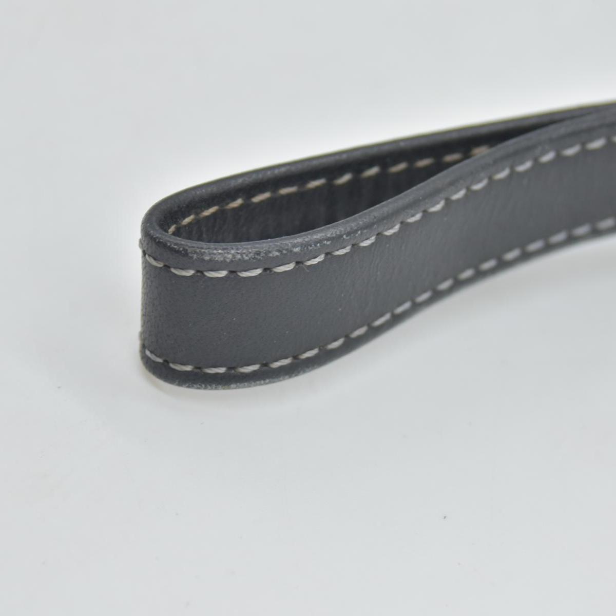 $650 BURBERRYS Black Tumbled Leather Clutch Wristlet With Nova Check Plaid Lining CONSIGNMENT