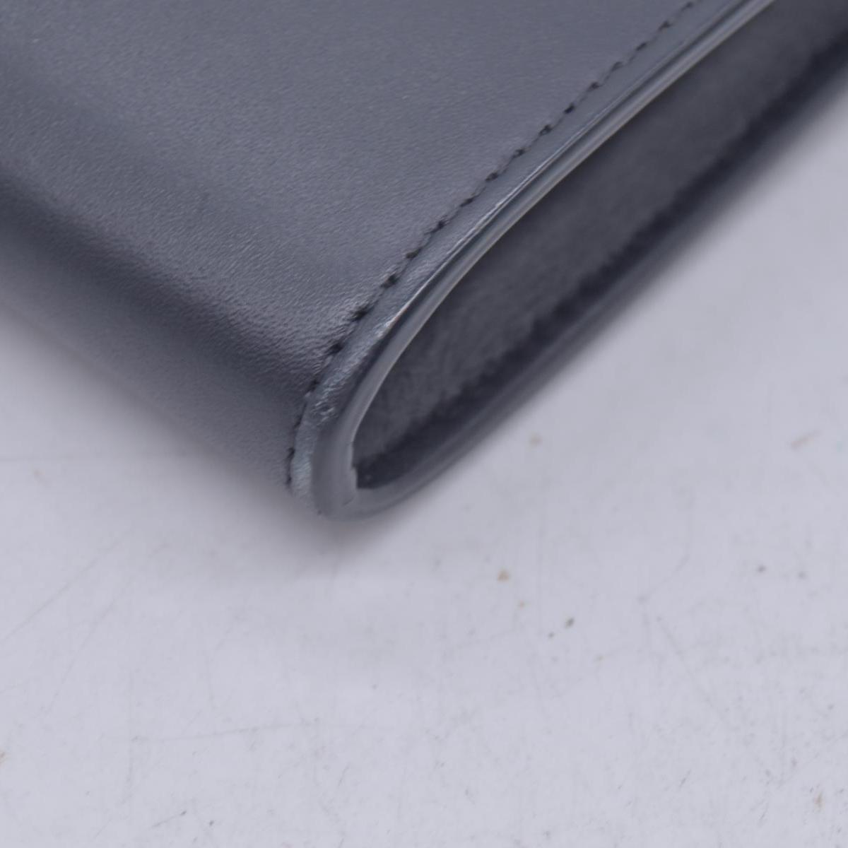 $1200 CELINE Smooth Calfskin Tri-Color Envelope Flap Wallet on Chain Navy Beige Pink CONSIGNMENT 10021559
