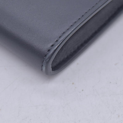 $1200 CELINE Smooth Calfskin Tri-Color Envelope Flap Wallet on Chain Navy Beige Pink CONSIGNMENT 10021559