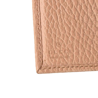 GUCCI Dollar Calfskin GG Marmont Wallet Perfect Pink