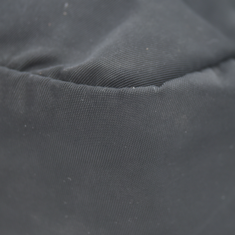 PRADA Logo Plate Nylon Cosmetic Pouch Bag Black