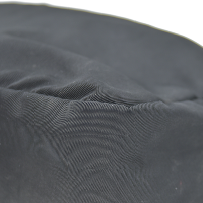 PRADA Logo Plate Nylon Cosmetic Pouch Bag Black