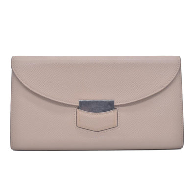 Céline Grain Calfskin Flap Wallet Beige CONSIGNMENT