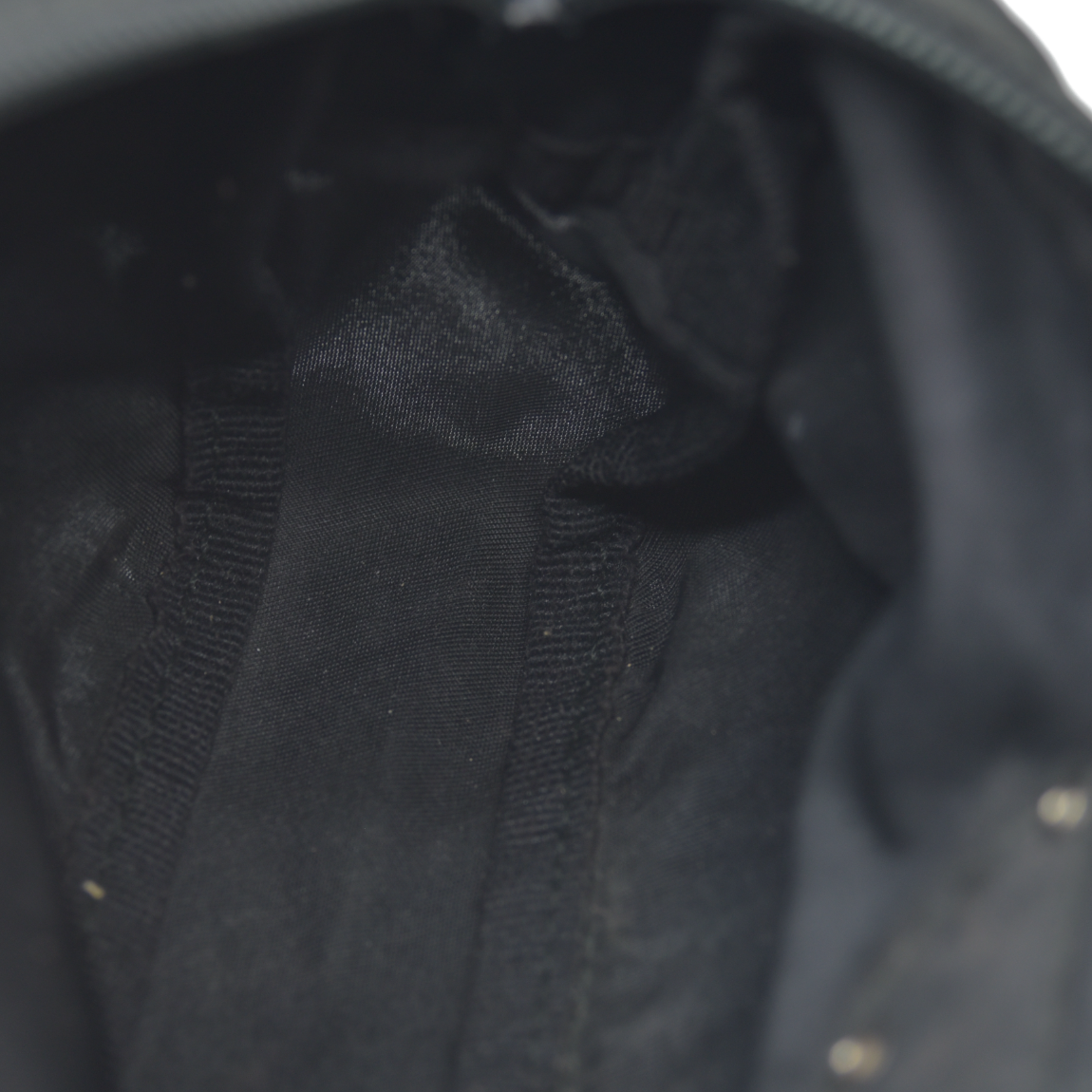 PRADA Logo Plate Nylon Cosmetic Pouch Bag Black