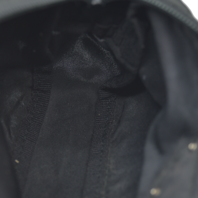 PRADA Logo Plate Nylon Cosmetic Pouch Bag Black