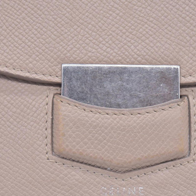 Céline Grain Calfskin Flap Wallet Beige CONSIGNMENT