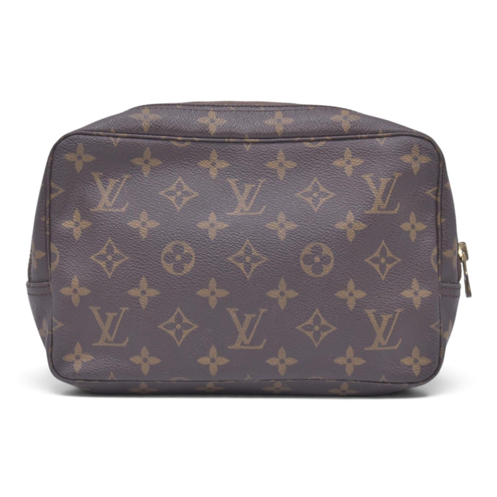 $520 1985 LOUIS VUITTON Monogram Trousse Toilette 23 Cosmetic Pouch Brown 855 CONSIGNMENT