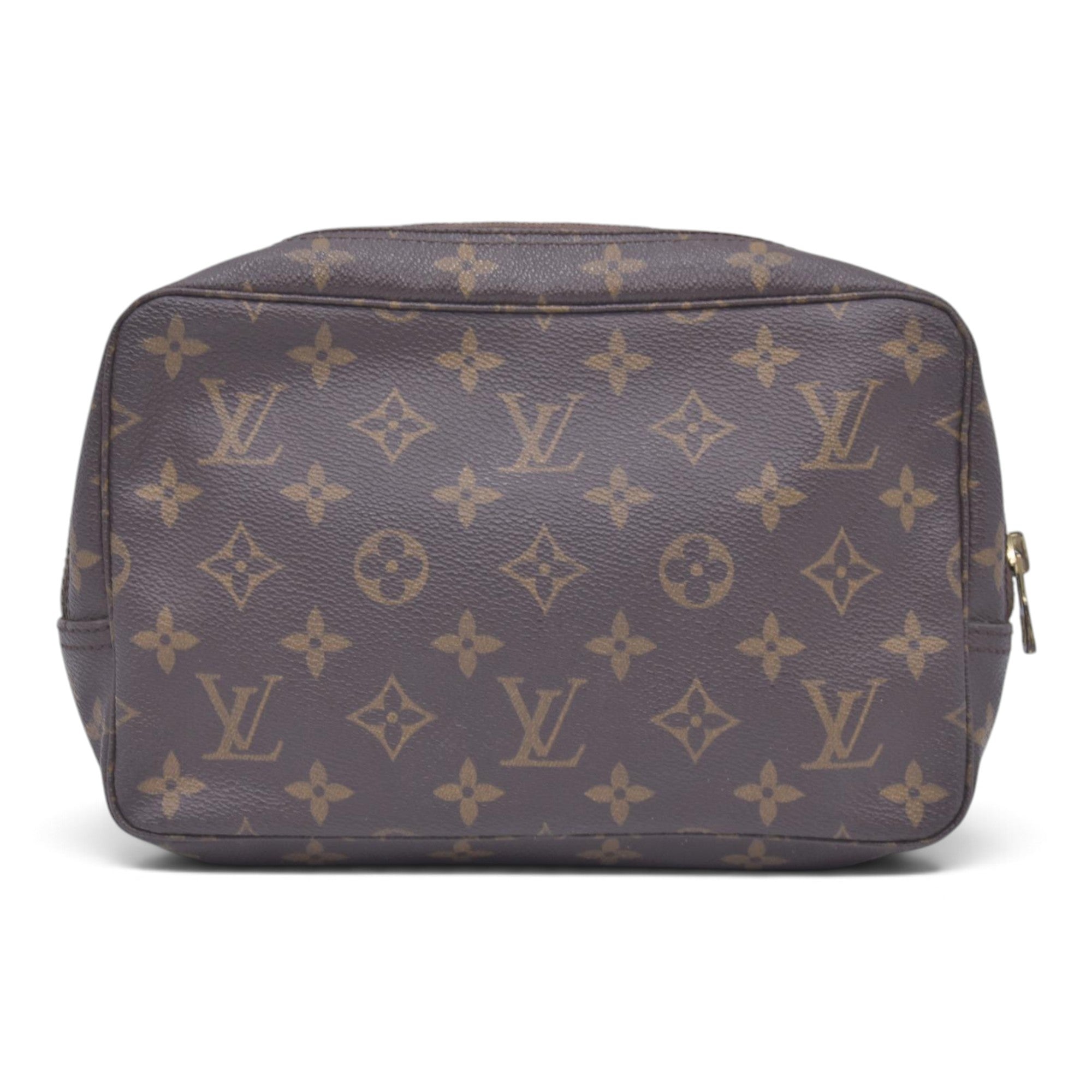 $520 1985 LOUIS VUITTON Monogram Trousse Toilette 23 Cosmetic Pouch Brown 855 CONSIGNMENT
