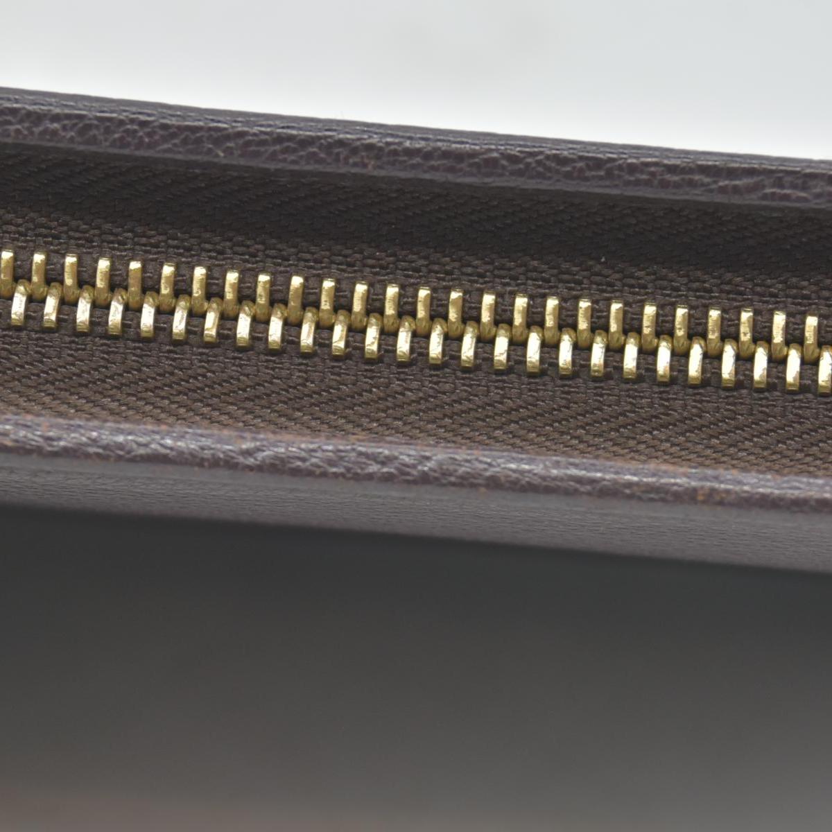 $990 LOEWE Round Zipper Long Wallet purple Anagram Wallet Leather CONSIGNMENT
