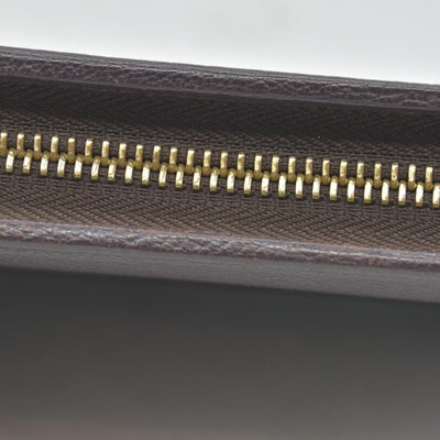$990 LOEWE Round Zipper Long Wallet purple Anagram Wallet Leather CONSIGNMENT