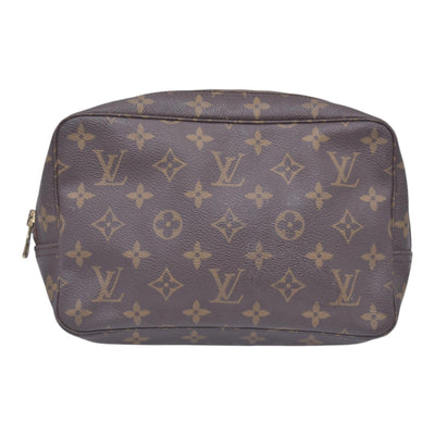 $520 1985 LOUIS VUITTON Monogram Trousse Toilette 23 Cosmetic Pouch Brown 855 CONSIGNMENT