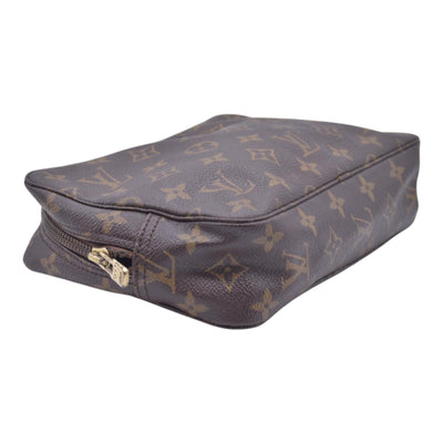 $520 1985 LOUIS VUITTON Monogram Trousse Toilette 23 Cosmetic Pouch Brown 855 CONSIGNMENT