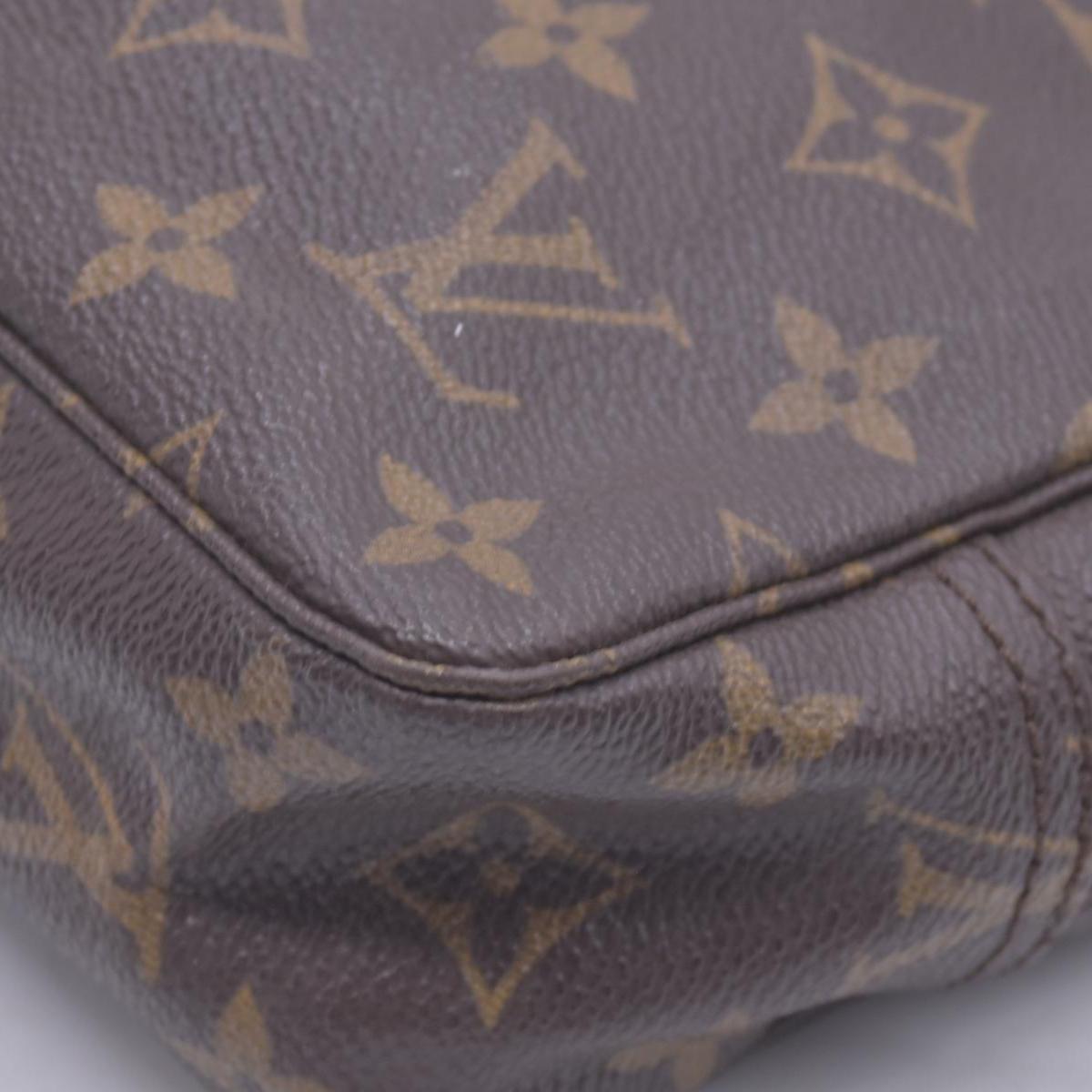 $520 1985 LOUIS VUITTON Monogram Trousse Toilette 23 Cosmetic Pouch Brown 855 CONSIGNMENT