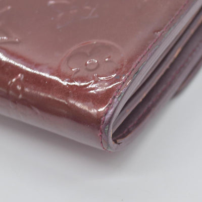 $840 Louis Vuitton Vintage Monogram Vernis Sarah Wallet Burgundy