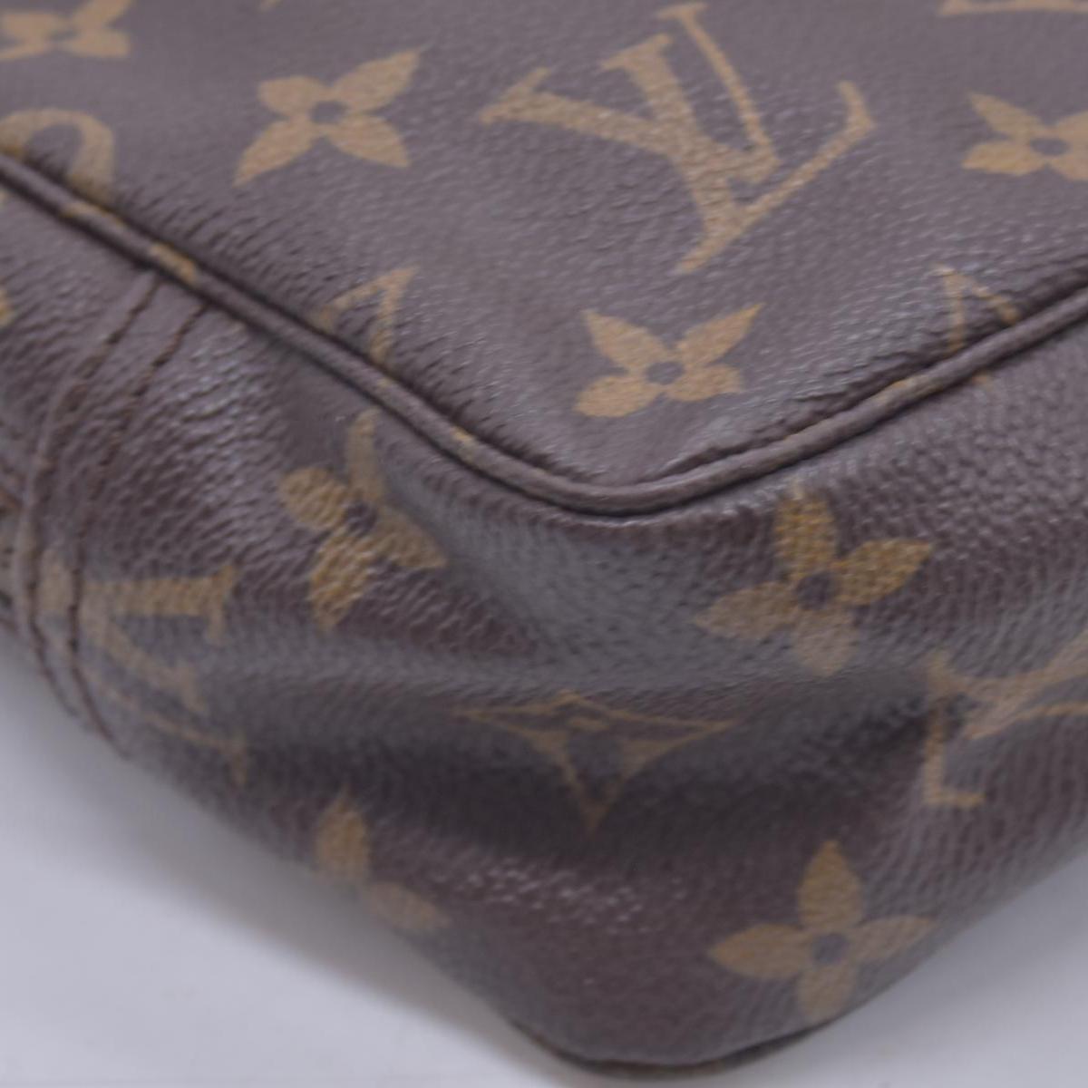 $520 1985 LOUIS VUITTON Monogram Trousse Toilette 23 Cosmetic Pouch Brown 855 CONSIGNMENT