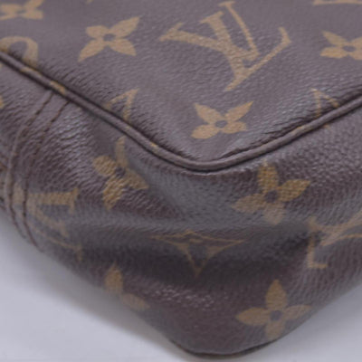 $520 1985 LOUIS VUITTON Monogram Trousse Toilette 23 Cosmetic Pouch Brown 855 CONSIGNMENT