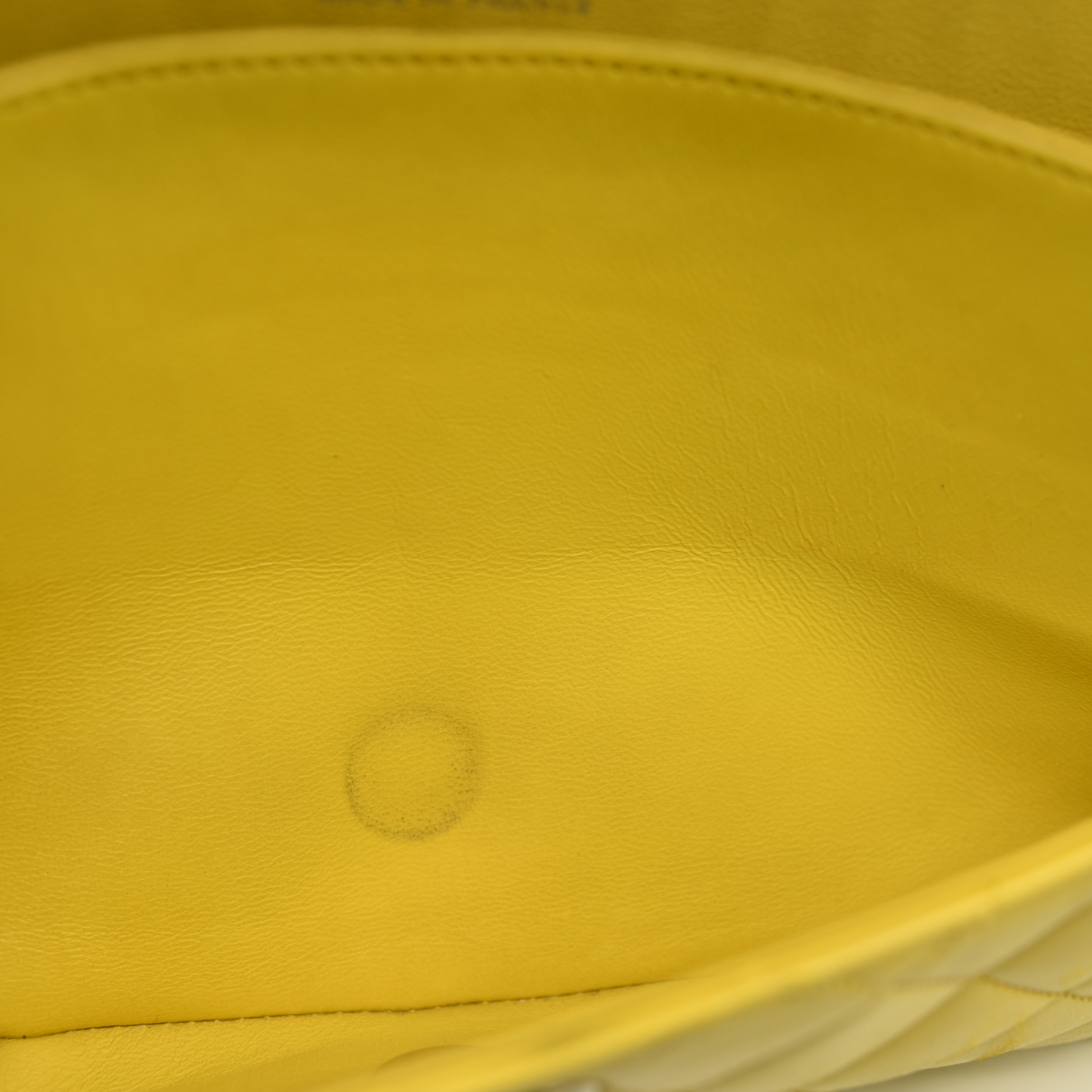 $11300 Chanel Lambskin Quilted Medium Double Flap Yellow CONSIGNMENT
