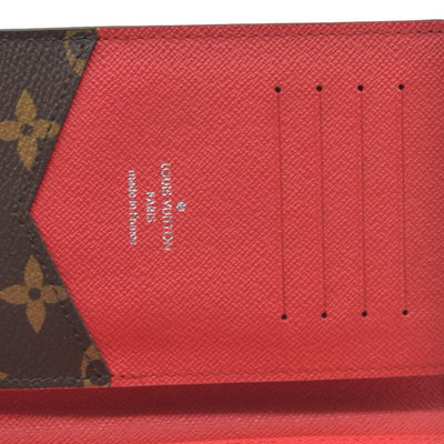 Louis Vuitton  Monogram Macassar Passport Cover Sari Red RFID