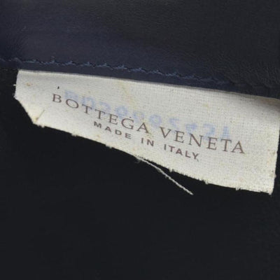 $1100 Bottega Veneta Nappa Intrecciato Zip Around Wallet Navy CONSIGNMENT