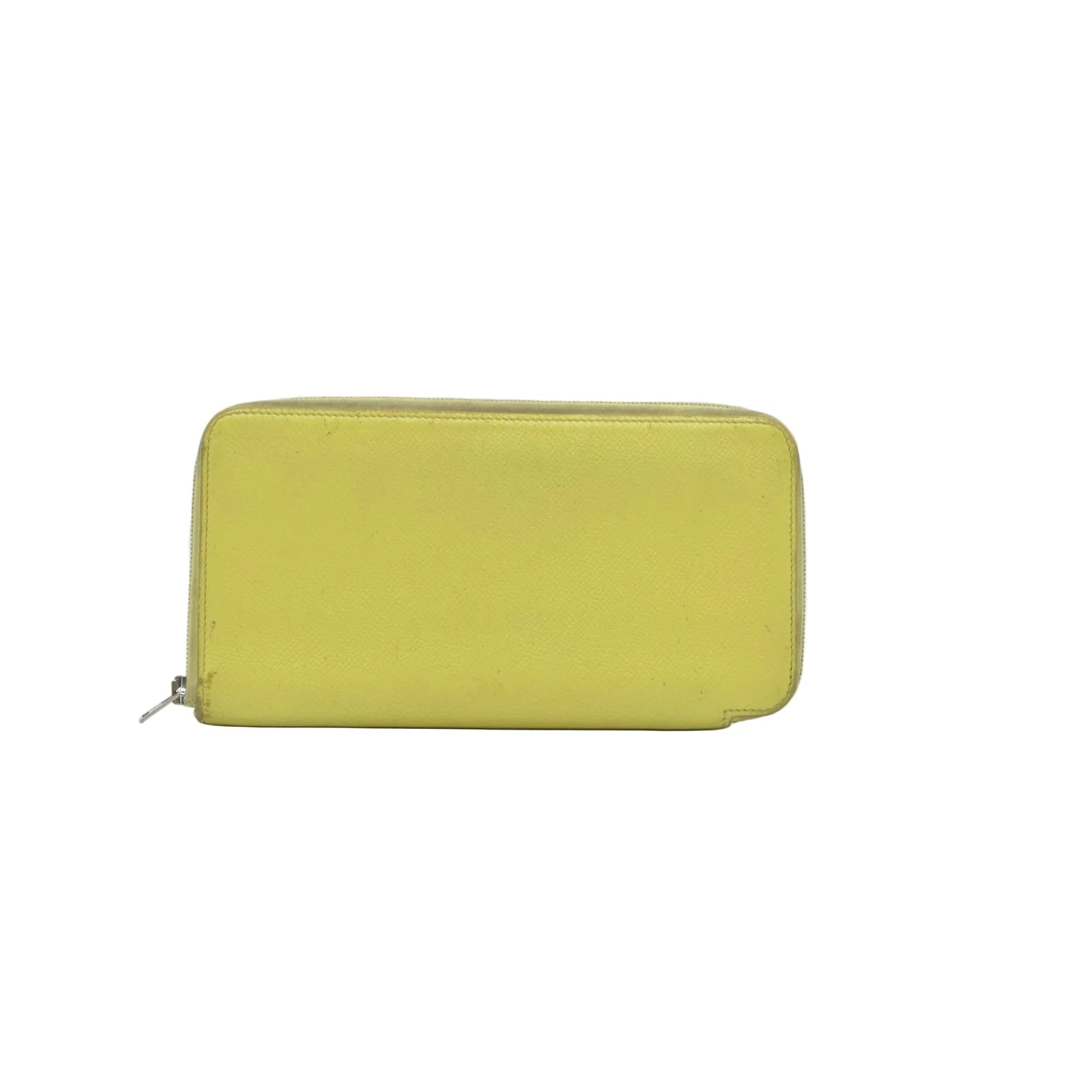 $1175 HERMES Silk-In Azap Long Zip Around Wallet Yellow Epsom CONSIGNMENT