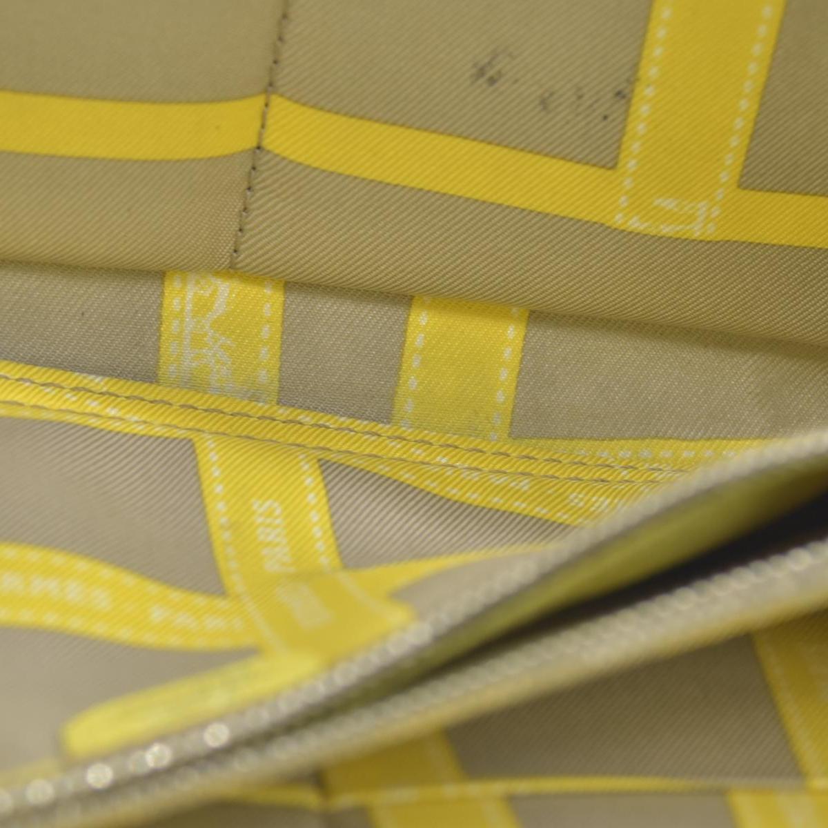 $1175 HERMES Silk-In Azap Long Zip Around Wallet Yellow Epsom CONSIGNMENT