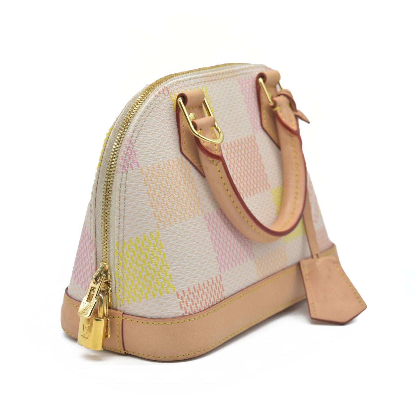 $2600 Louis Vuitton  Damierlicious Alma BB Rose Peach
