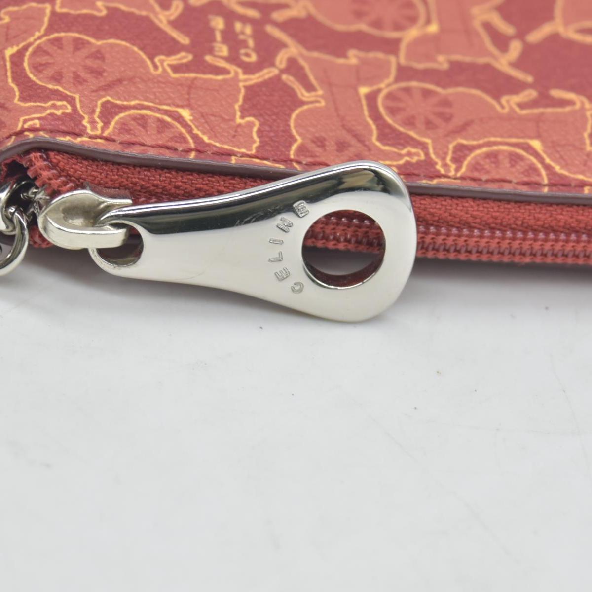 $430 Celine Vintage Le Horse Carriage Key Chain Wallet CONSIGNMENT