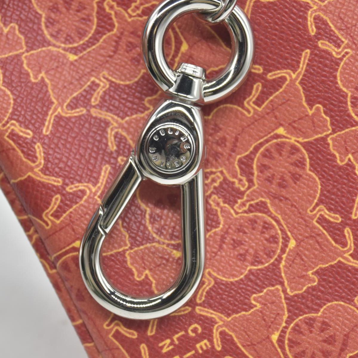 $430 Celine Vintage Le Horse Carriage Key Chain Wallet CONSIGNMENT